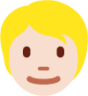 person with blond hair tone 1 emoji