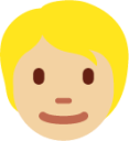 person with blond hair tone 2 emoji