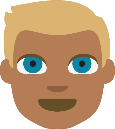 person with blond hair tone 4 emoji