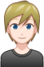 person with blond hair (white) emoji