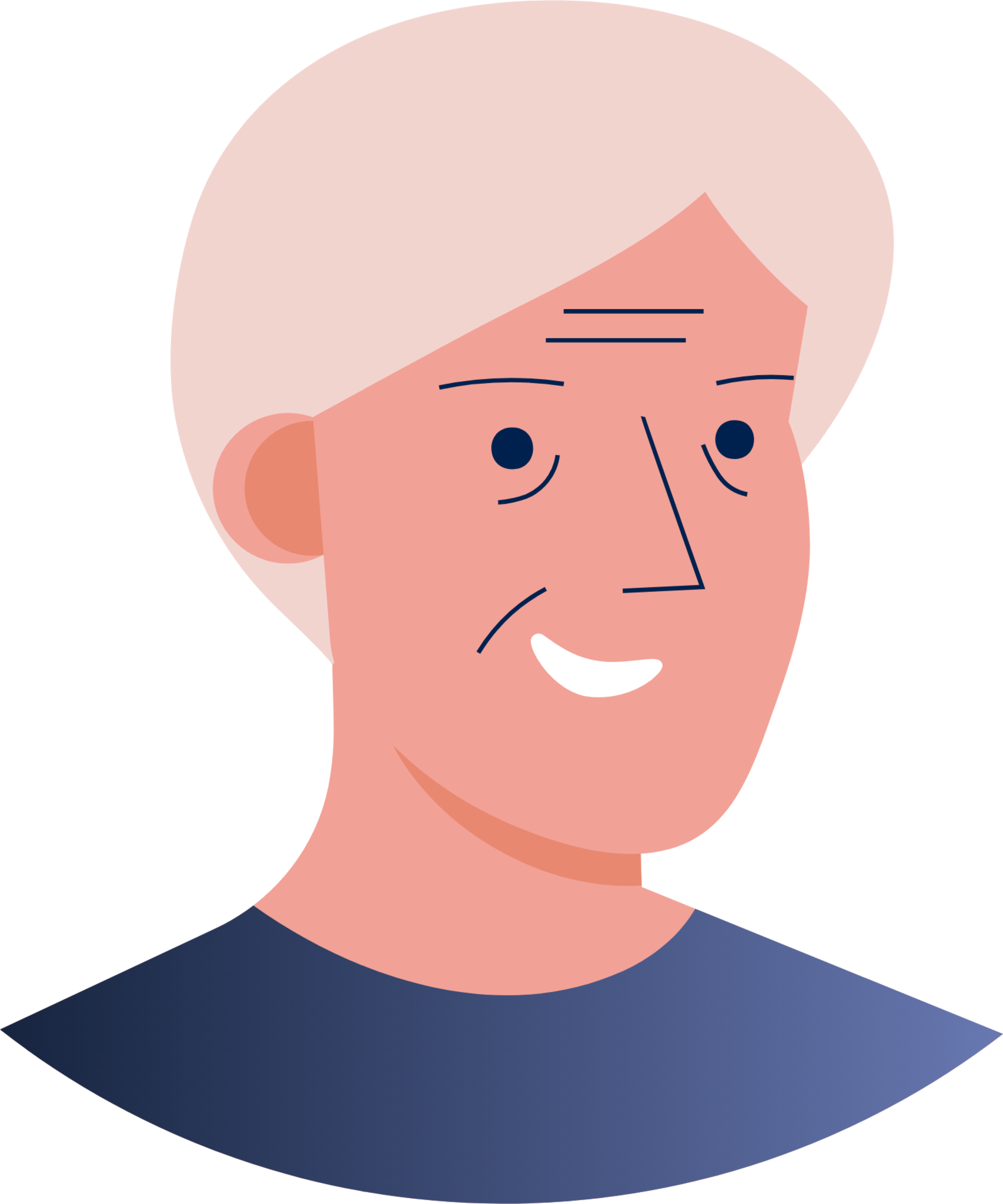 person with blonde hair illustration