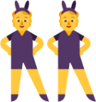 person with bunny ears emoji