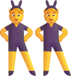 person with bunny ears emoji