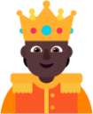 person with crown dark emoji