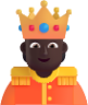 person with crown dark emoji