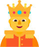 person with crown default emoji