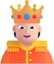 person with crown light emoji