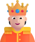 person with crown light emoji