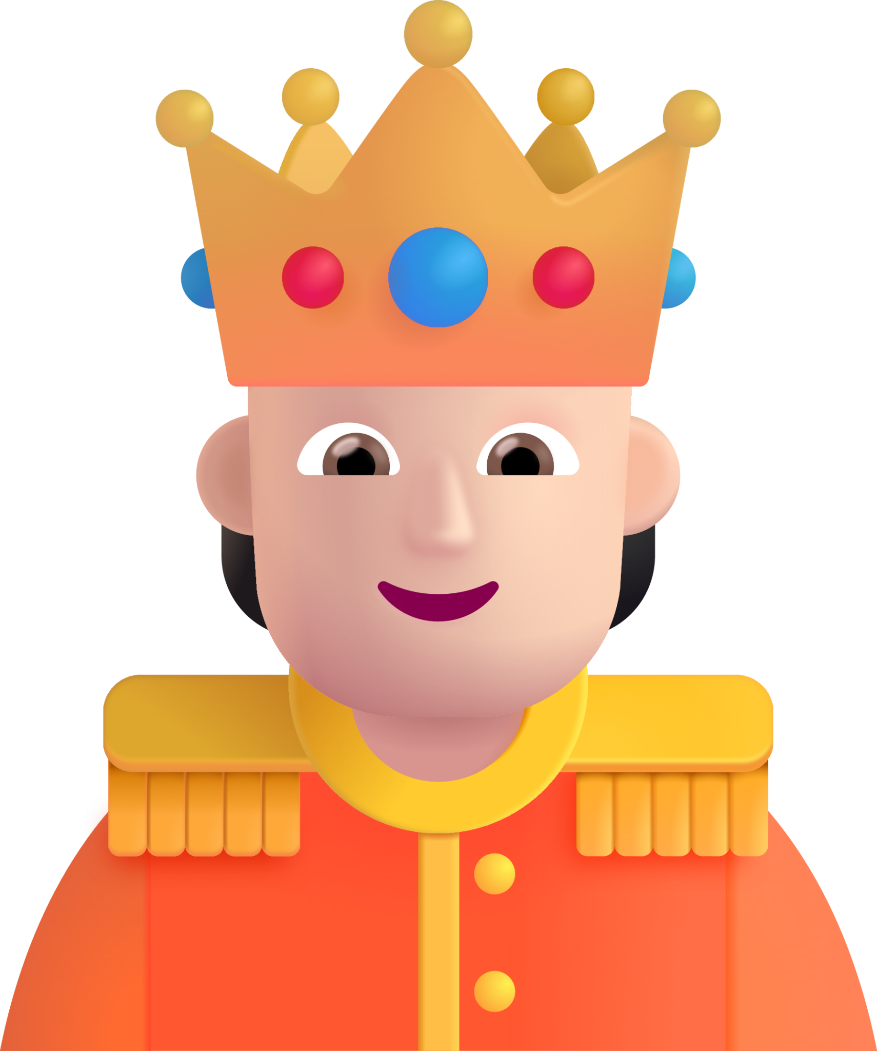 person with crown light emoji