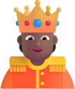 person with crown medium dark emoji
