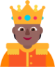 person with crown medium dark emoji