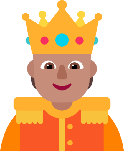 person with crown medium emoji
