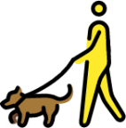 person with dog emoji