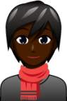 person with scarf (black) emoji