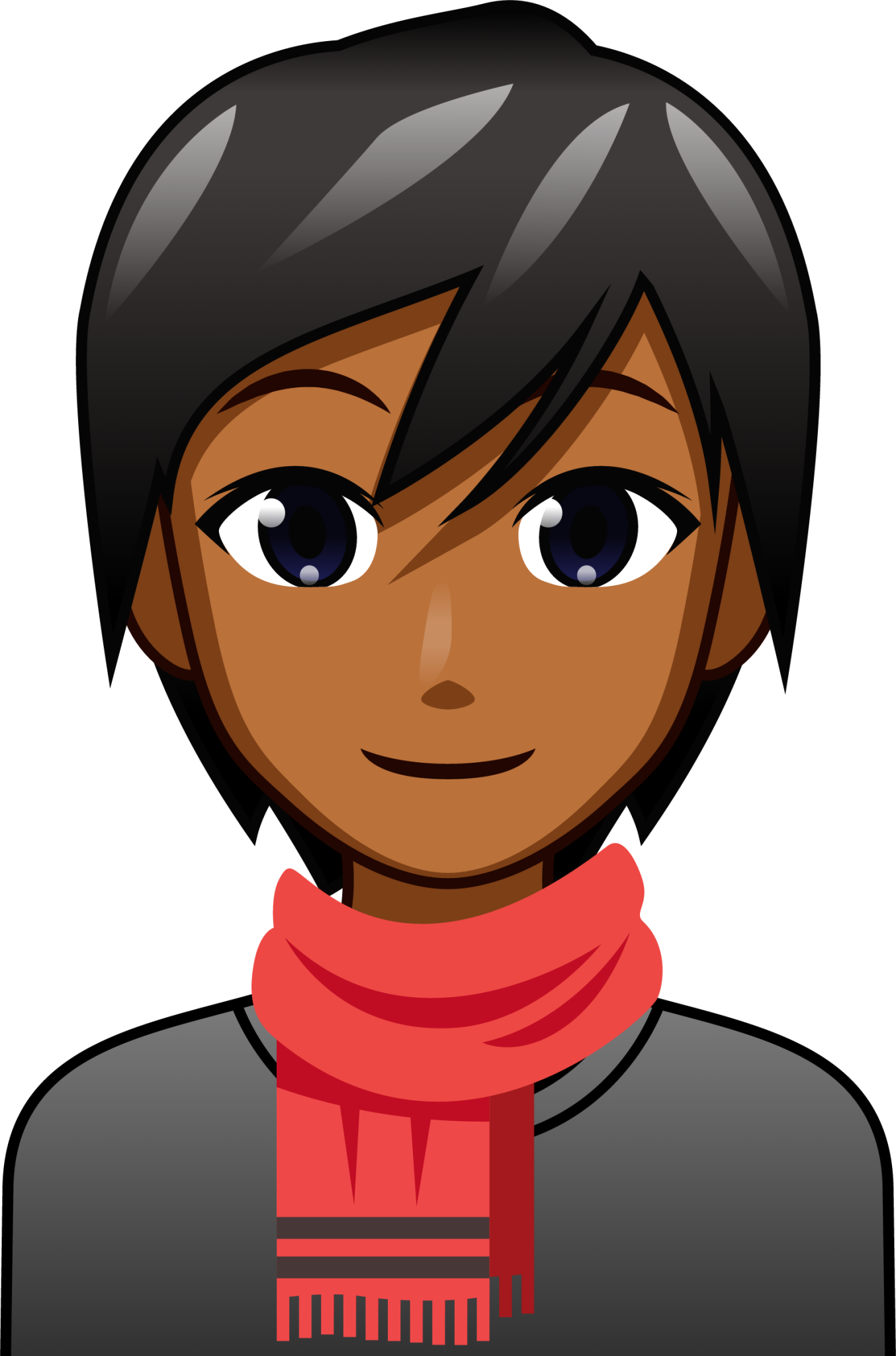 person with scarf (brown) emoji