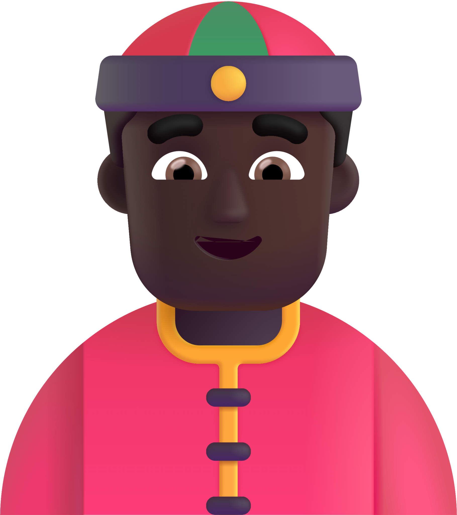 person with skullcap dark emoji