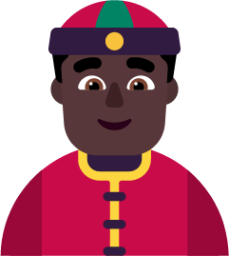 person with skullcap dark emoji
