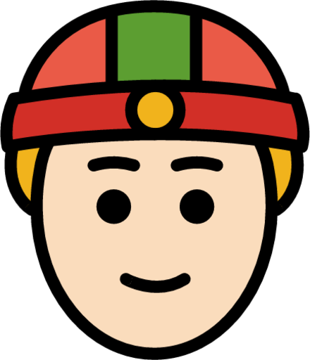 person with skullcap: light skin tone emoji