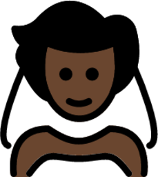 person with veil: dark skin tone emoji