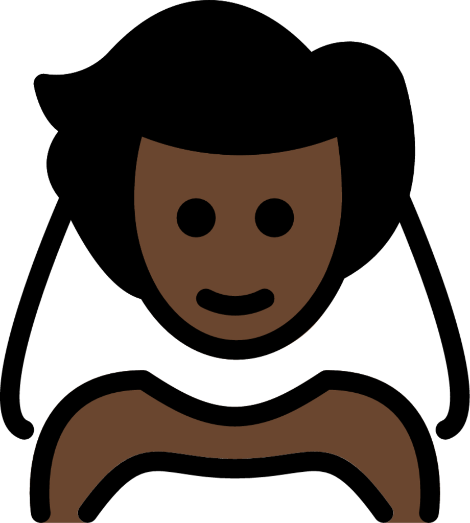 person with veil: dark skin tone emoji