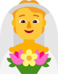person with veil default emoji