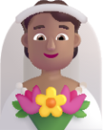 person with veil medium emoji