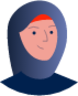 person woman head scarf illustration