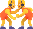 person wrestling emoji