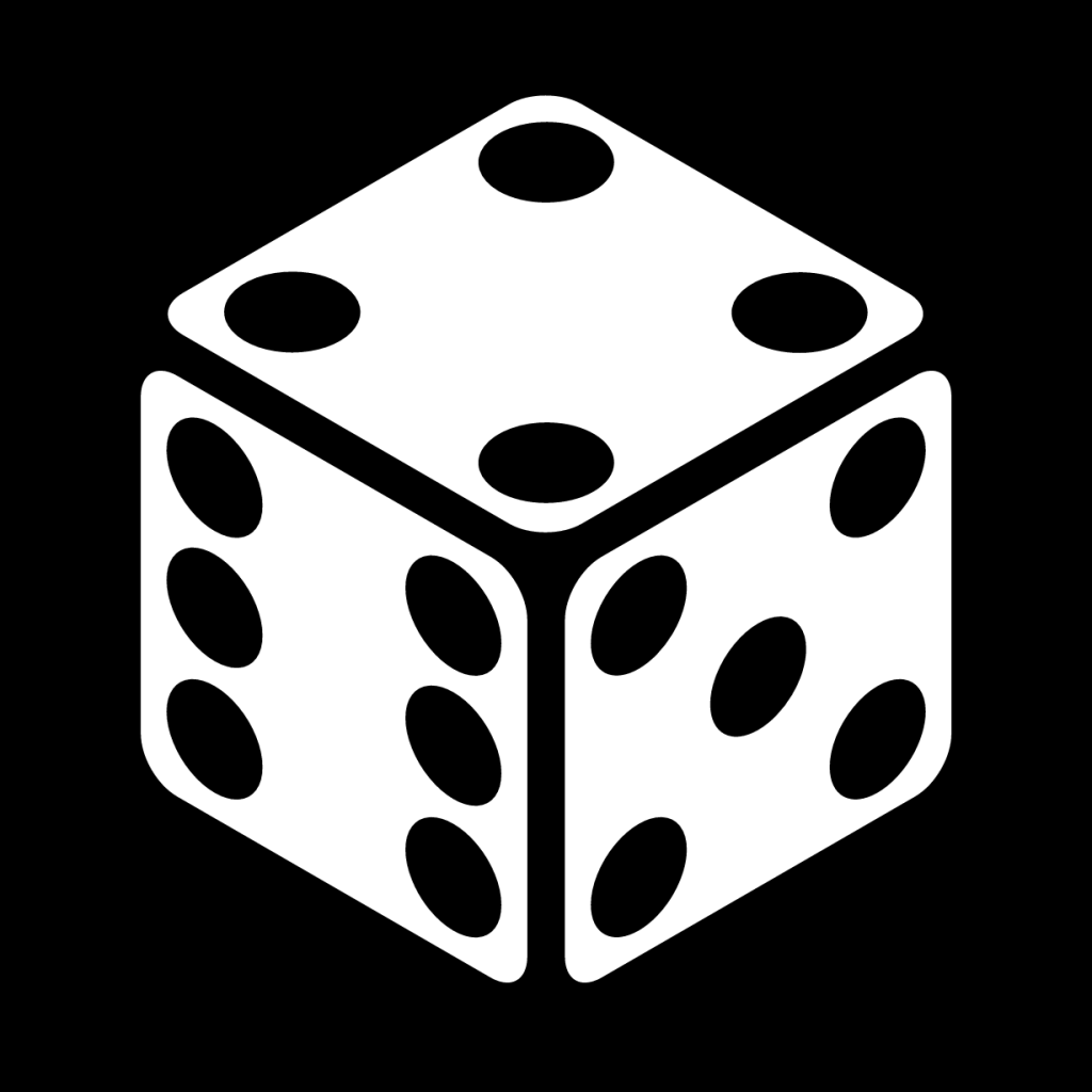 perspective dice six faces four icon