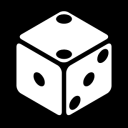 perspective dice six faces two icon