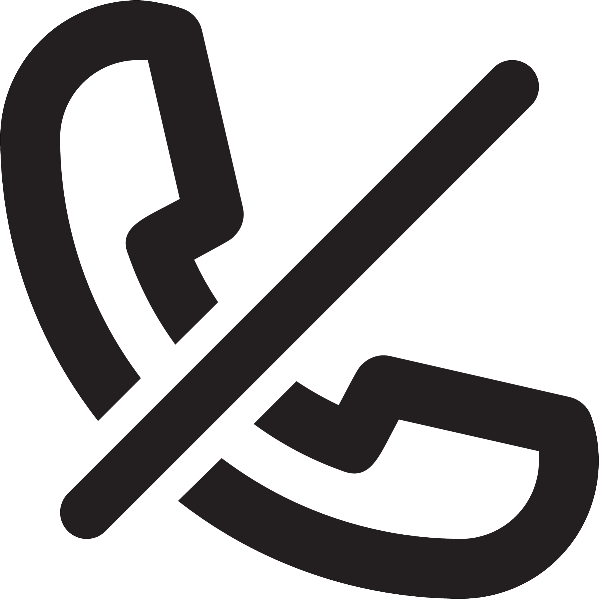 phone off outline icon