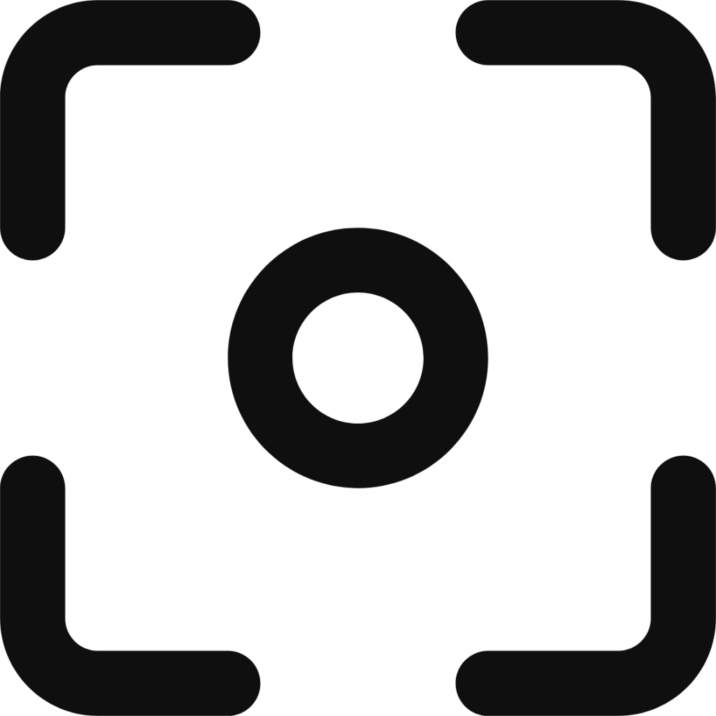 photo focus ellipse icon