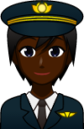 pilot (black) emoji