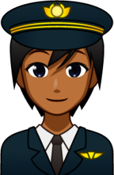 pilot (brown) emoji