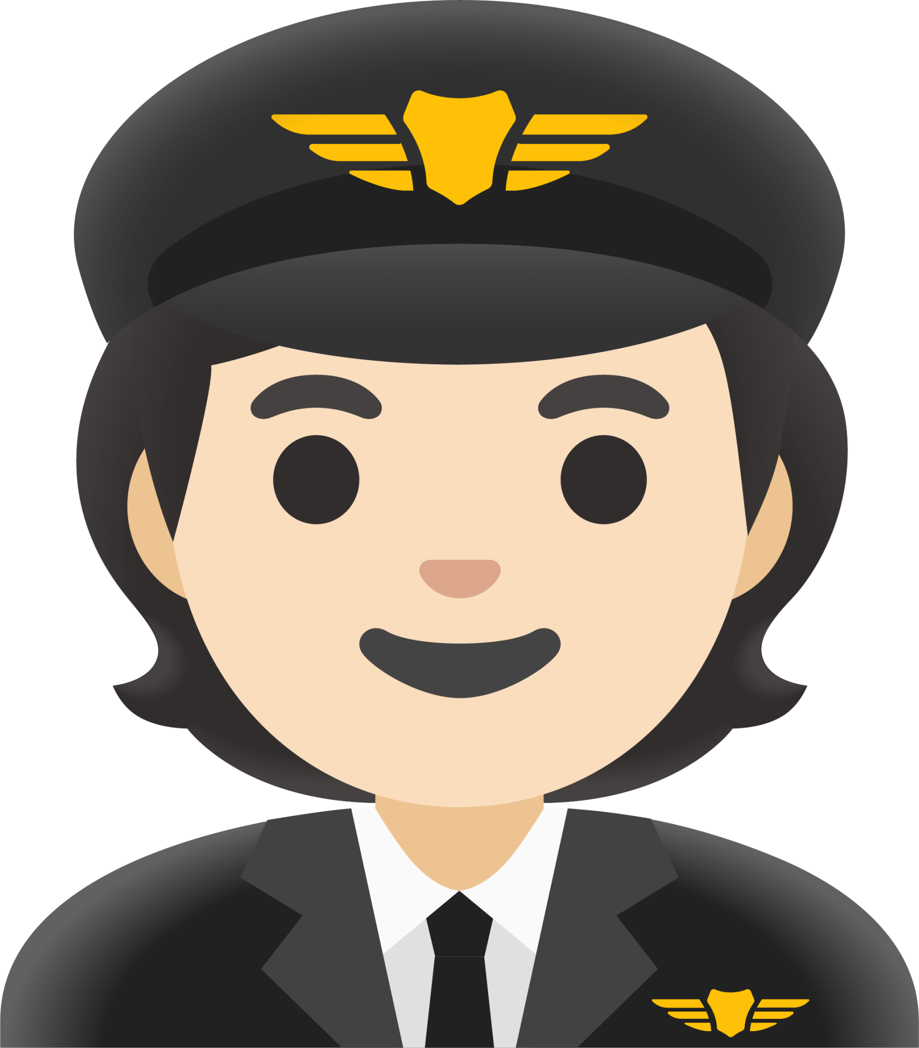 pilot: light skin tone emoji