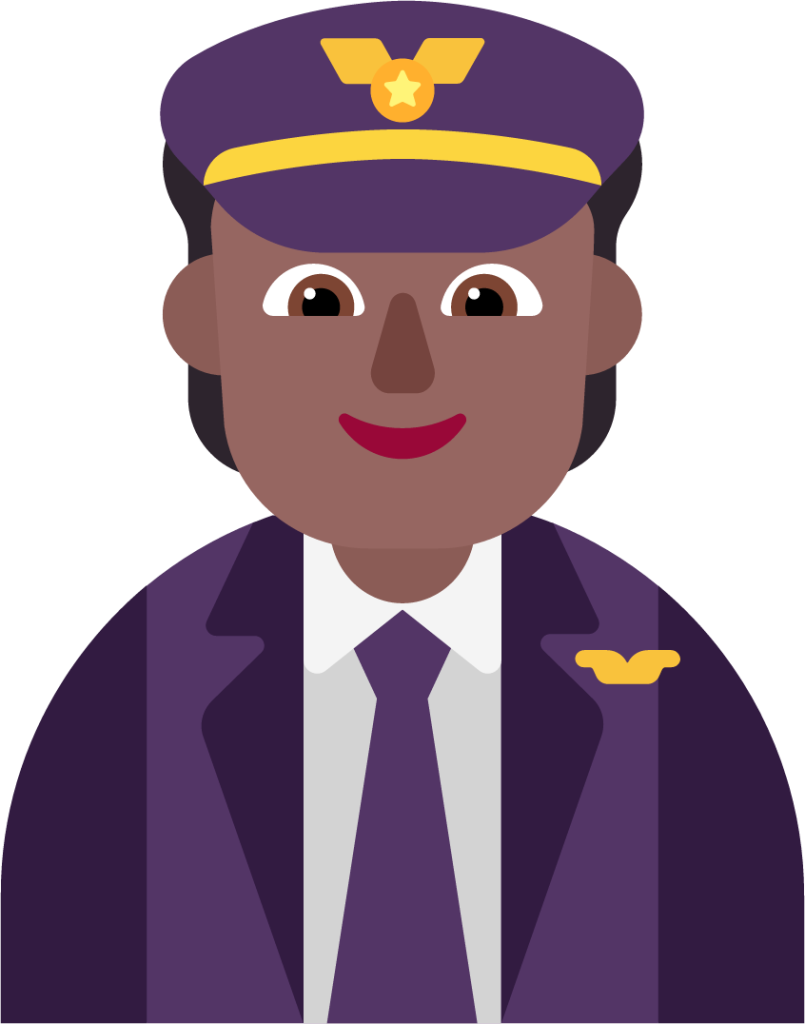 pilot medium dark emoji