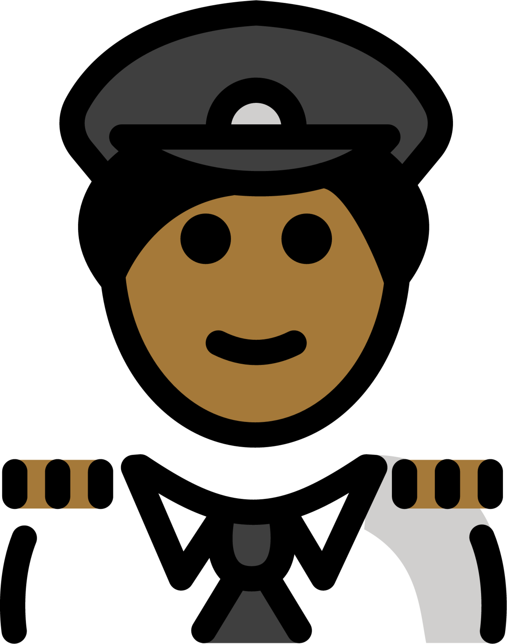 pilot: medium-dark skin tone emoji