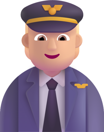 pilot medium light emoji