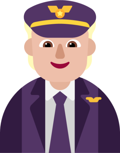 pilot medium light emoji