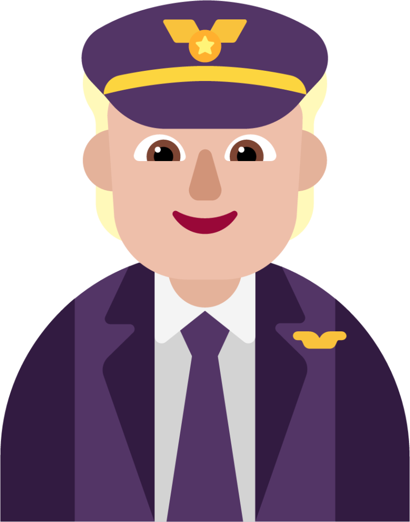 pilot medium light emoji