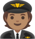 pilot: medium skin tone emoji
