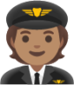 pilot: medium skin tone emoji