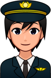 pilot (plain) emoji