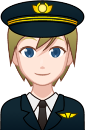 pilot (white) emoji