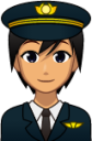 pilot (yellow) emoji