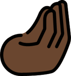 pinched fingers: dark skin tone emoji