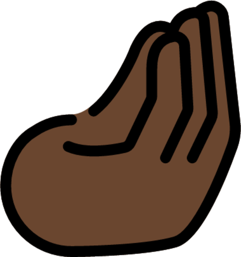 pinched fingers: dark skin tone emoji
