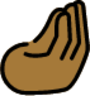 pinched fingers: medium-dark skin tone emoji