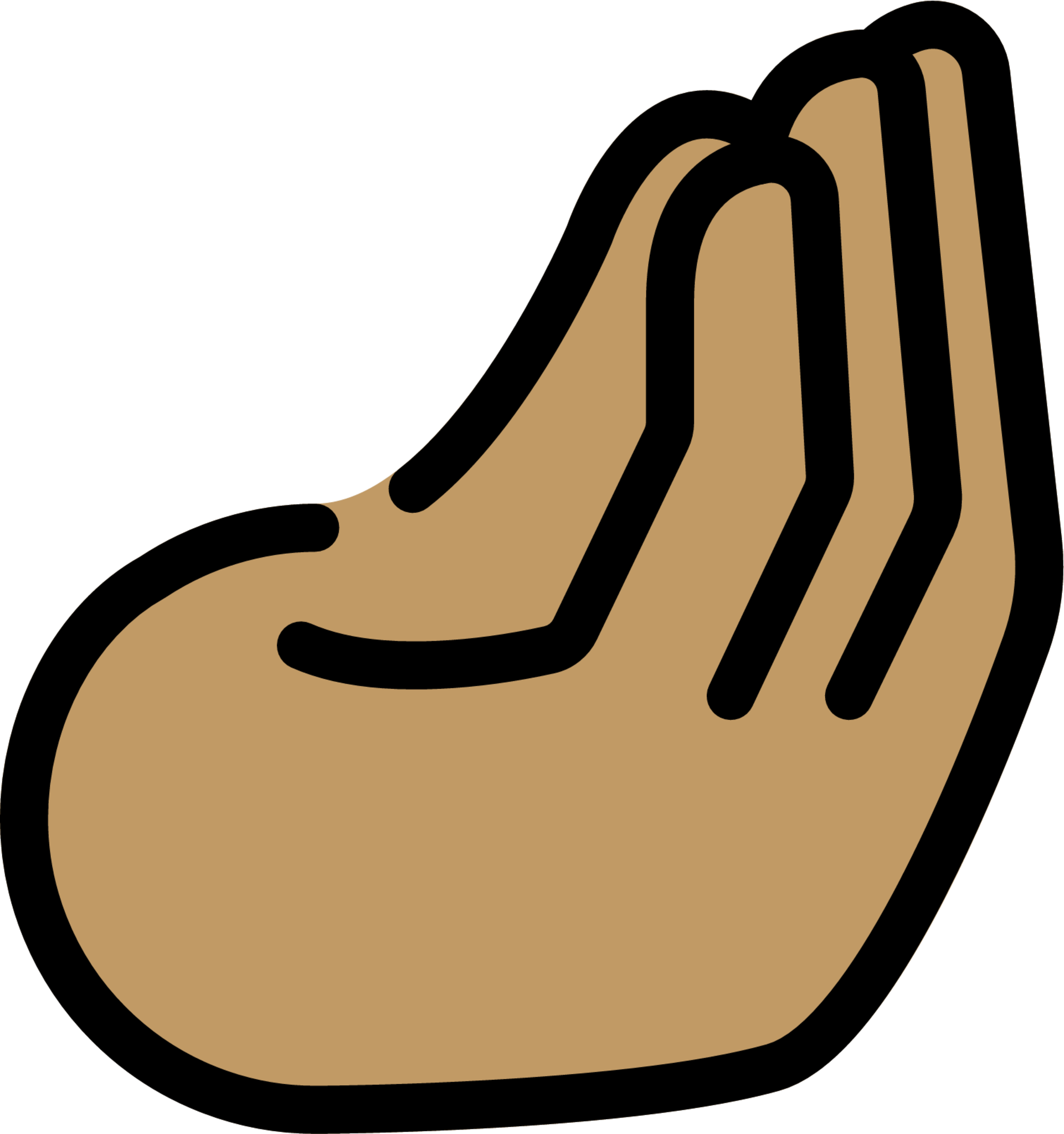pinched fingers: medium skin tone emoji
