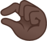 pinching hand: dark skin tone emoji
